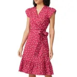 Draper James Floral Wrap Flounce Dress
